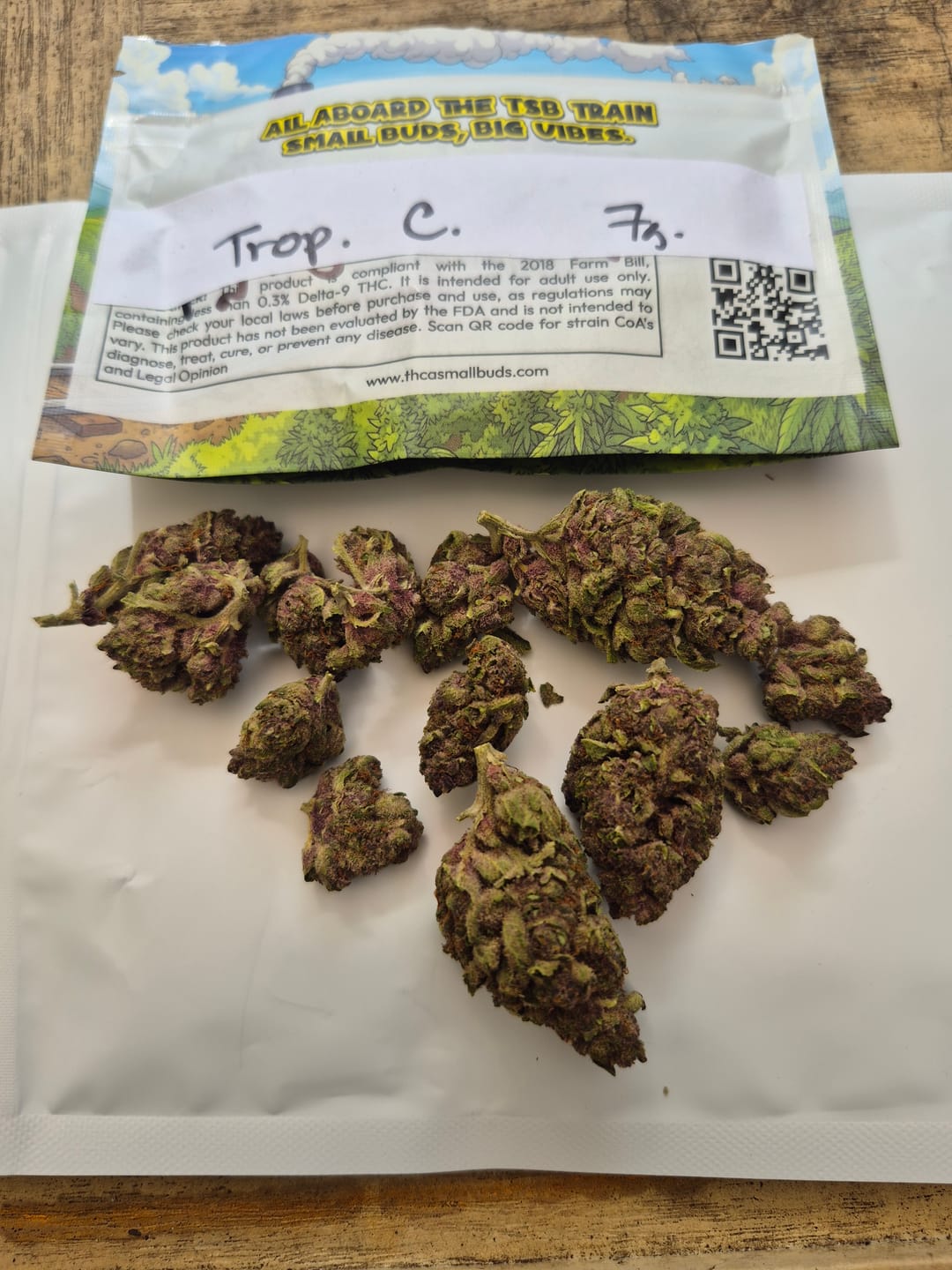 Customer photo review of Tropicana Cherry THCA Flower