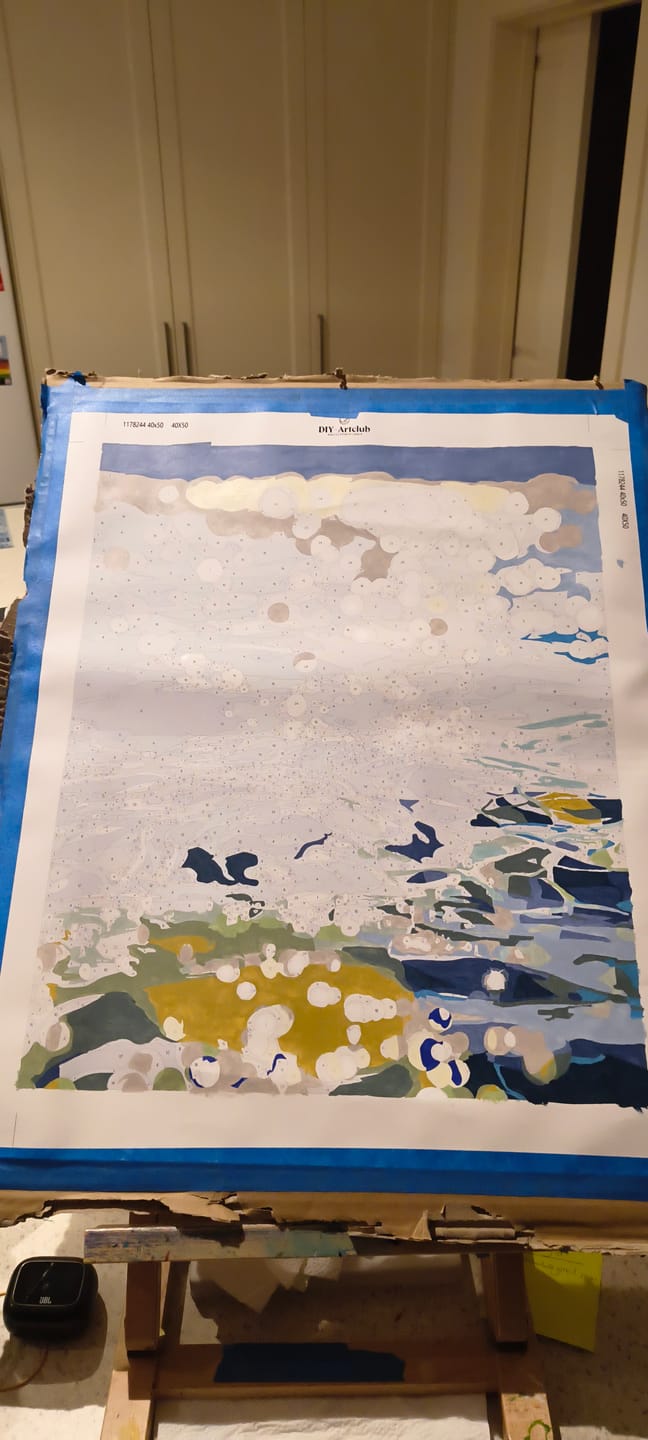 Customer photo review of Shimmering Waters | Paint by Number