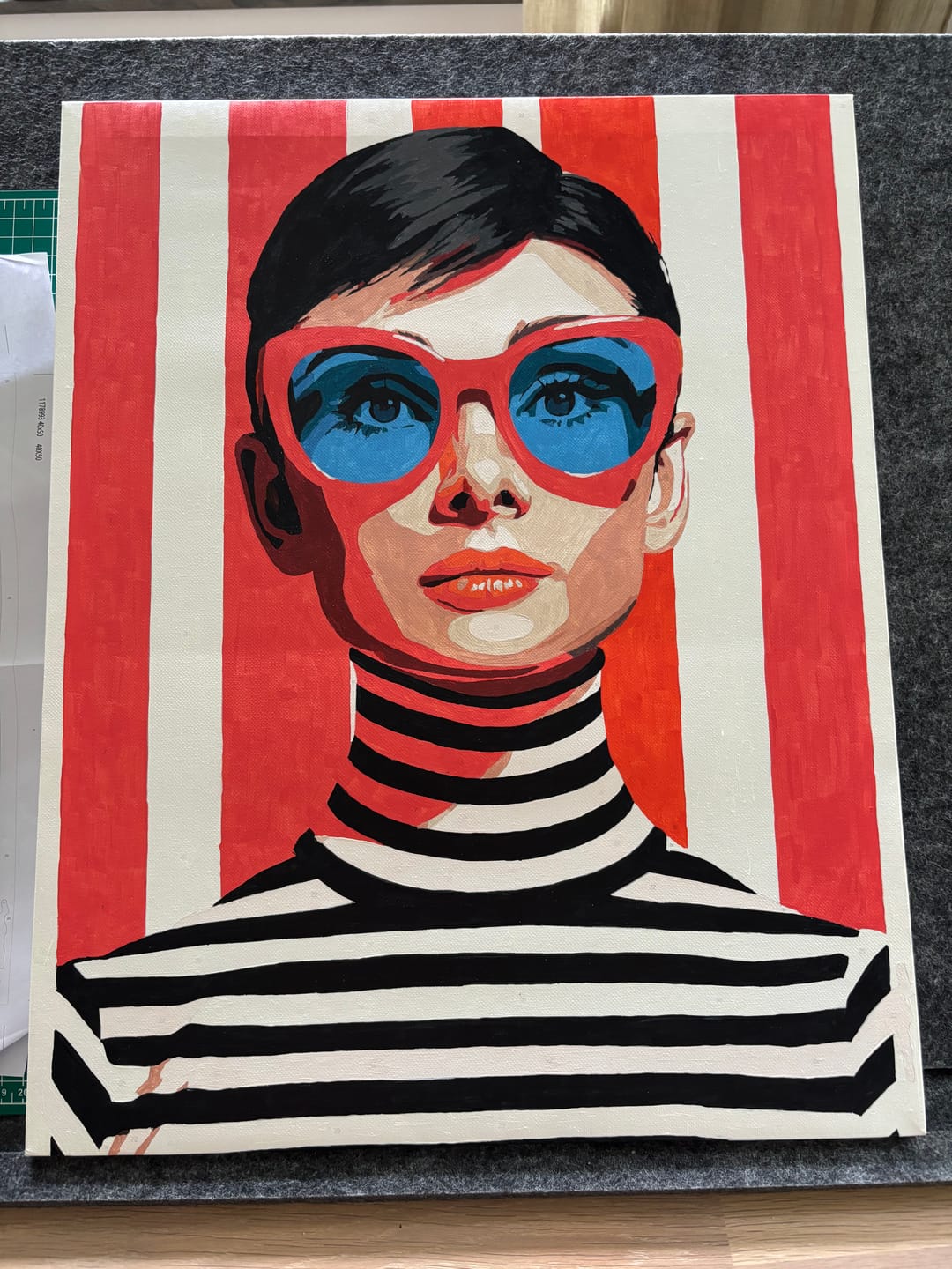 Customer photo review of Modern Audrey Hepburn | Paint by Number