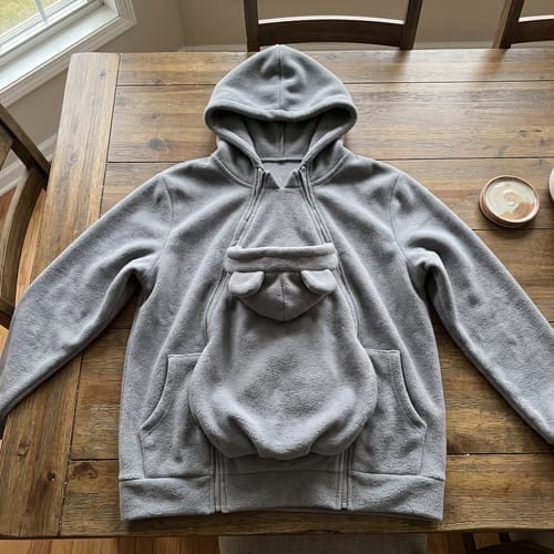 Customer photo review of MamiHoodie™ 2 in 1 Baby-Carrying Sweatshirt