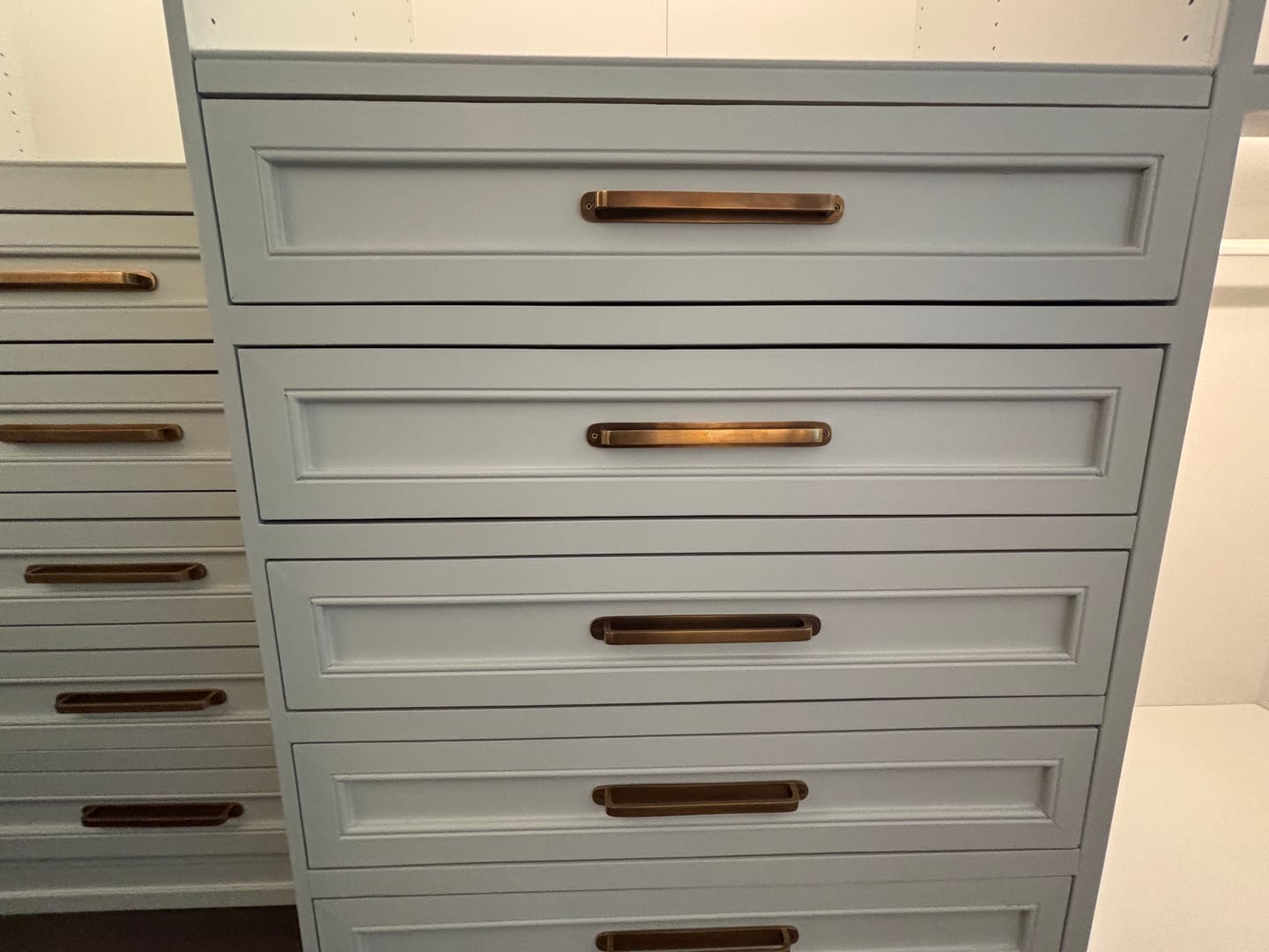 Customer photo review of Brass Round Drawer Pulls with Backplate - Antique Brass