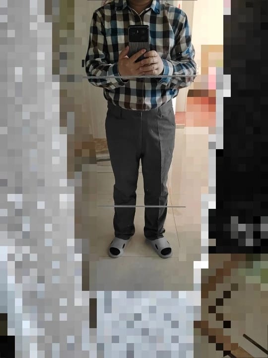 Customer photo review of Auremont – Pantalón Sastre de Pinzas