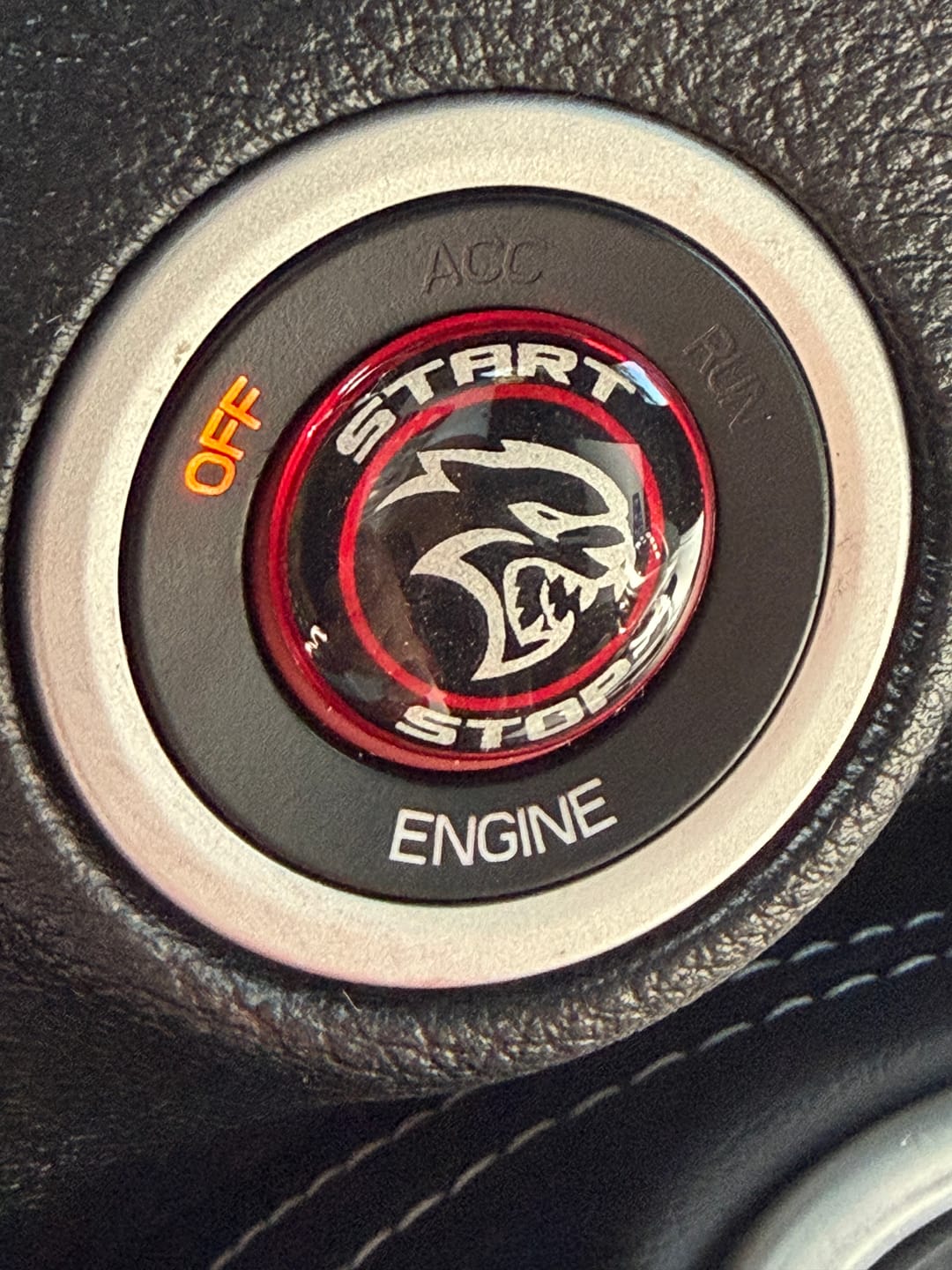 Customer photo review of "Hellcat" Start Button