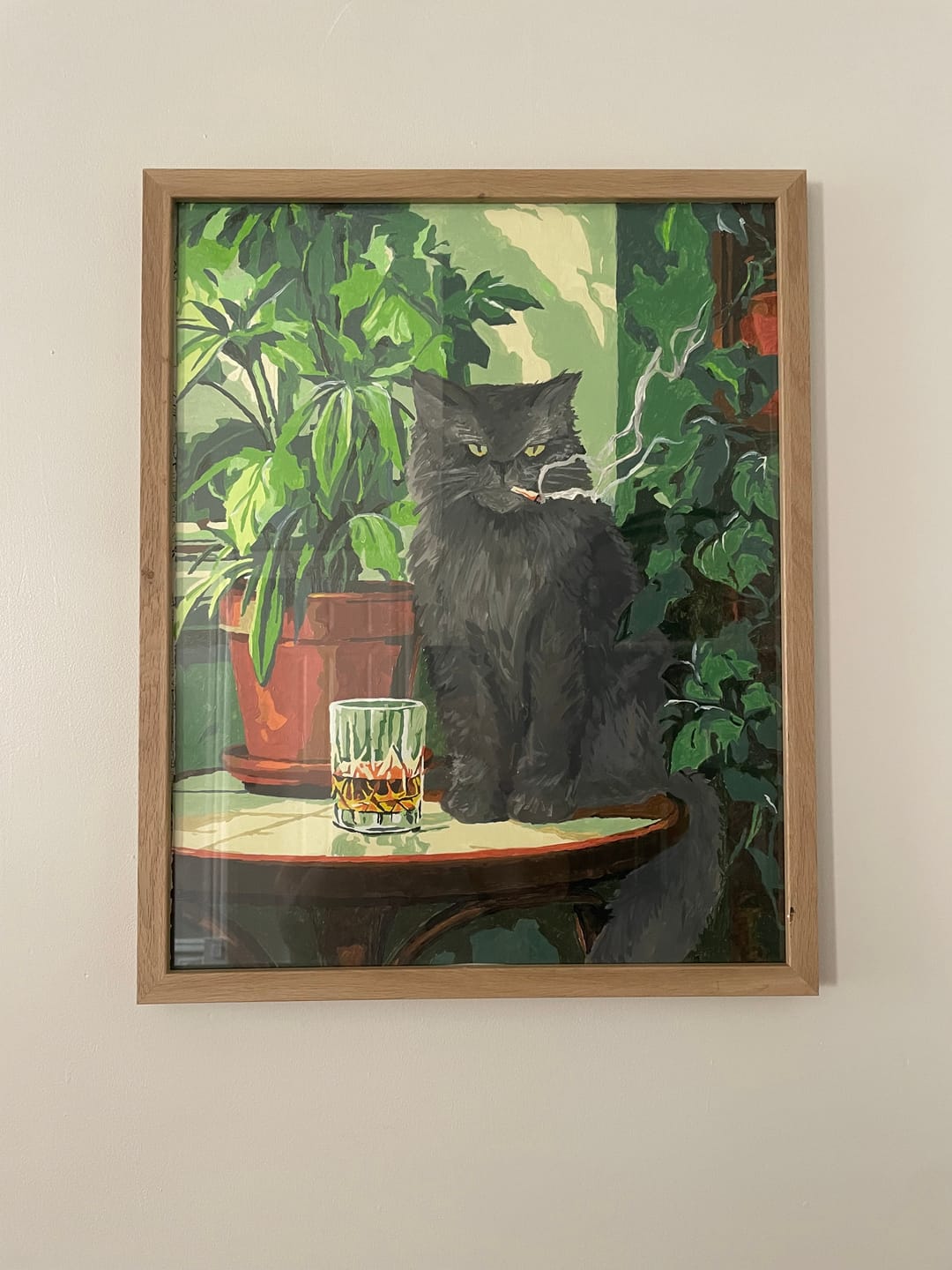 Customer photo review of Grumpy cat | Paint by Number