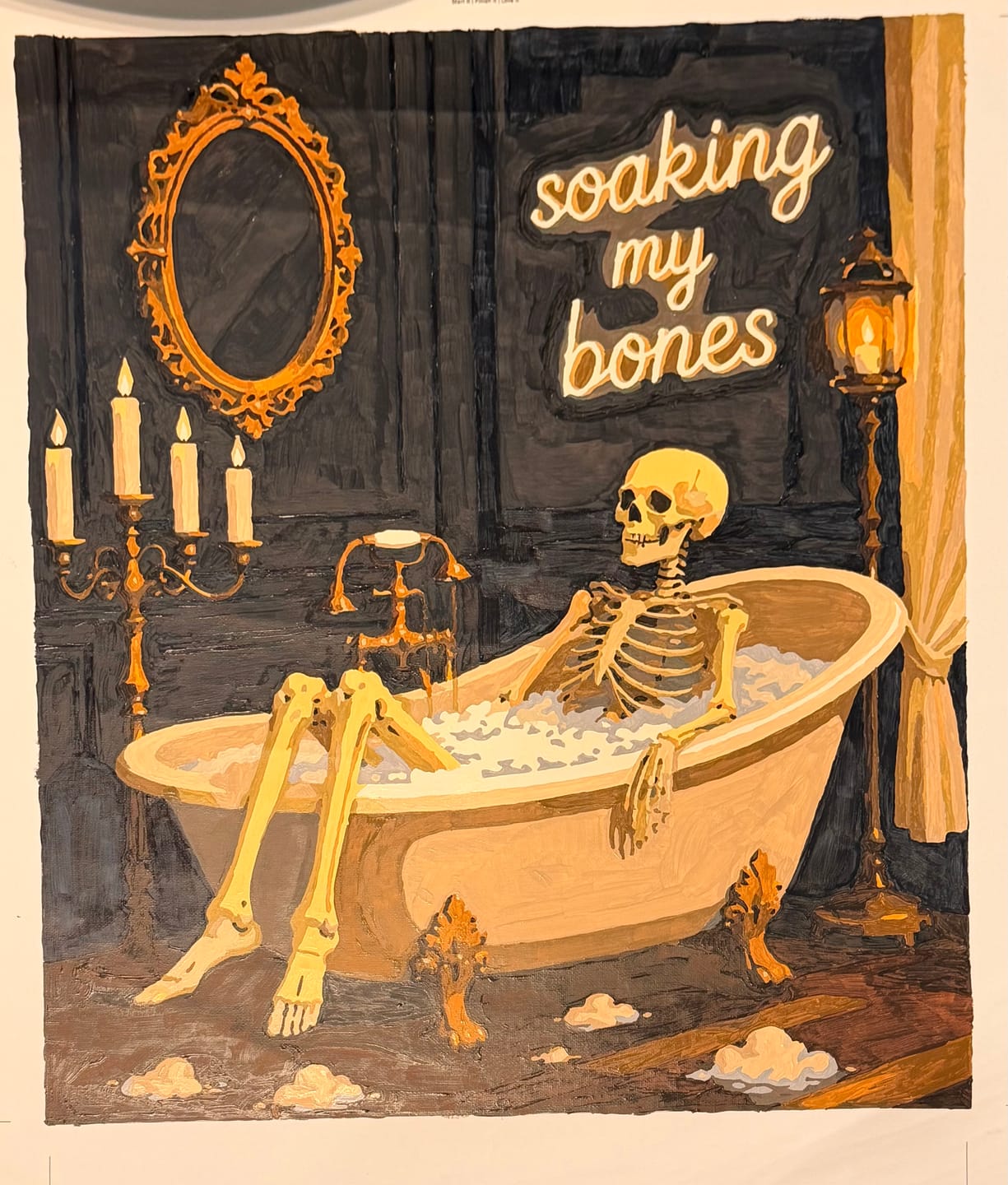 Customer photo review of Soaking My Bones | Paint by Number