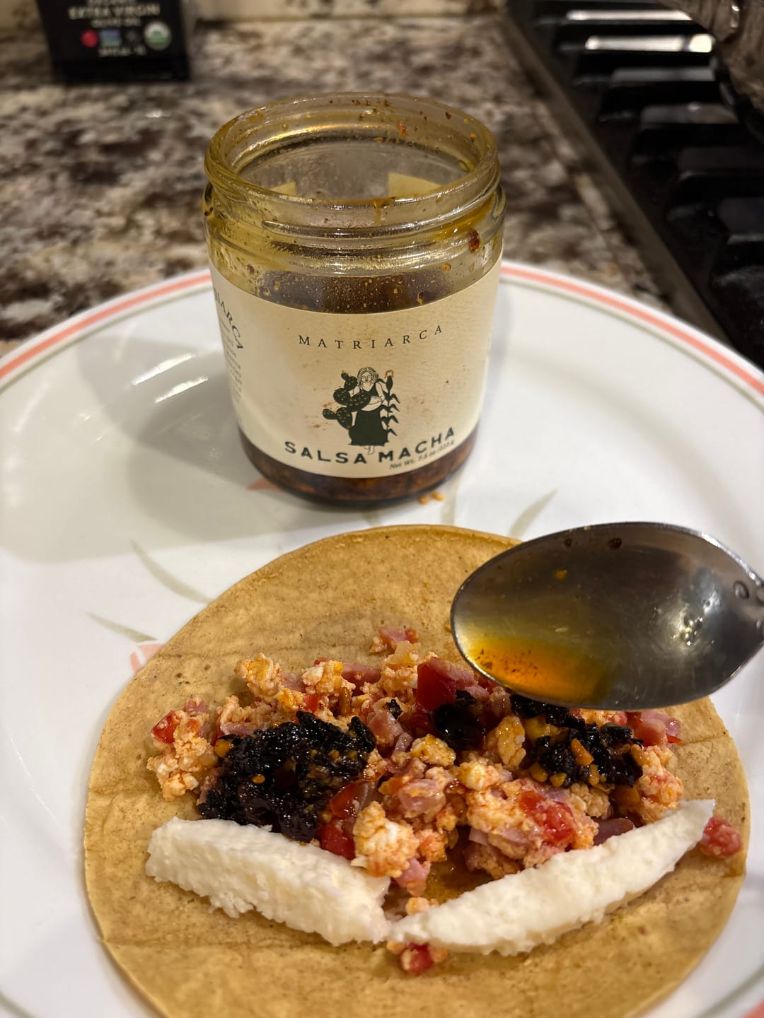 Customer photo review of Salsa Macha with Pistachios & Morita Chiles