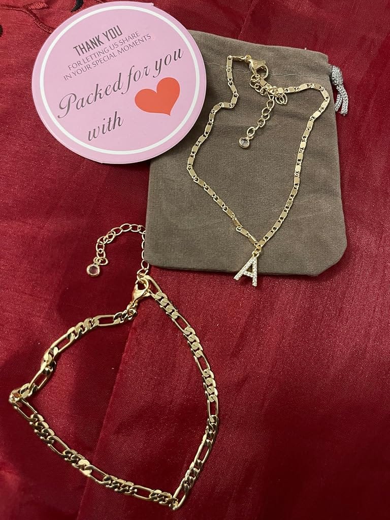 Customer photo review of Initial Heart Anklet