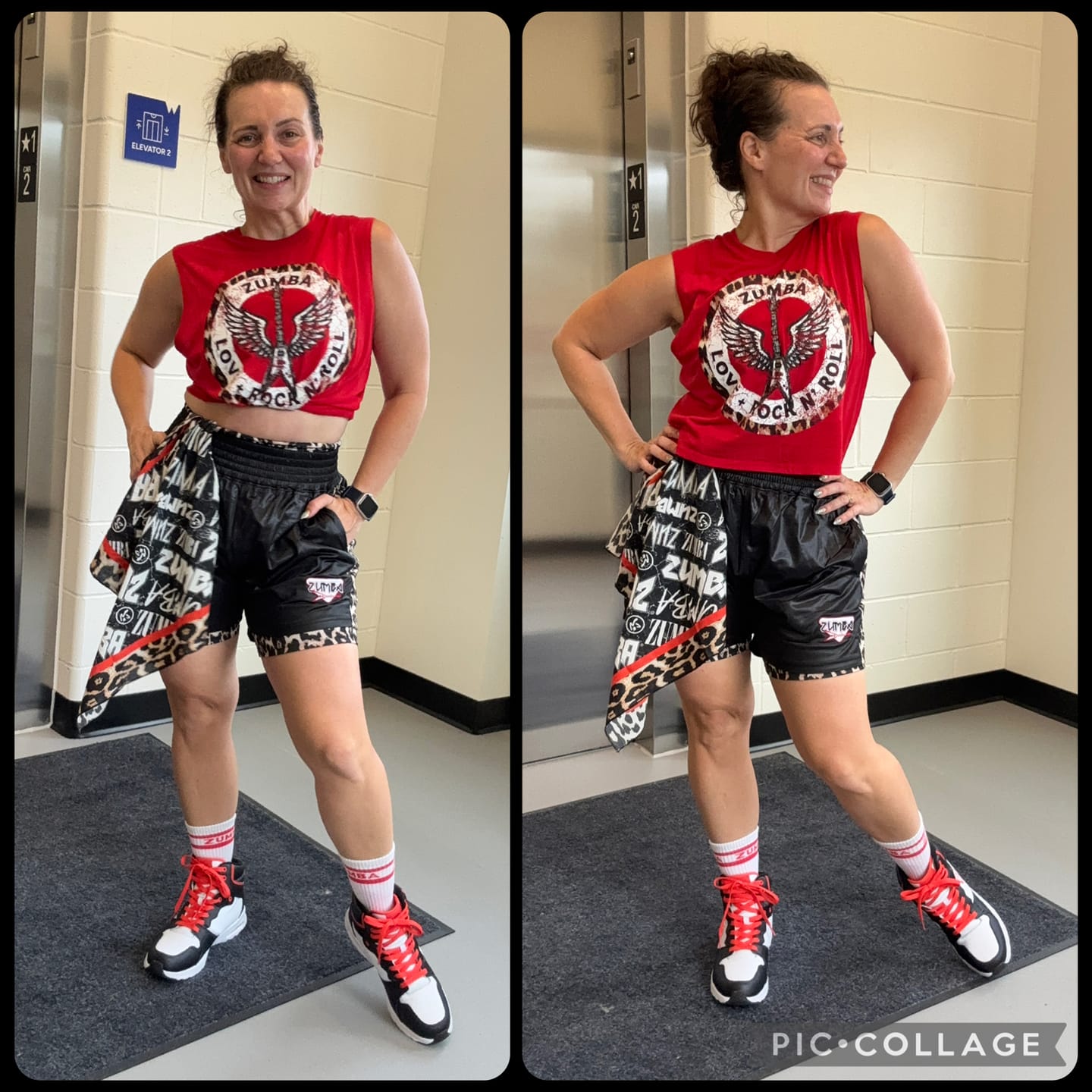 Customer photo review of Rock 'n' Roll Crew Neck Muscle Crop Tank