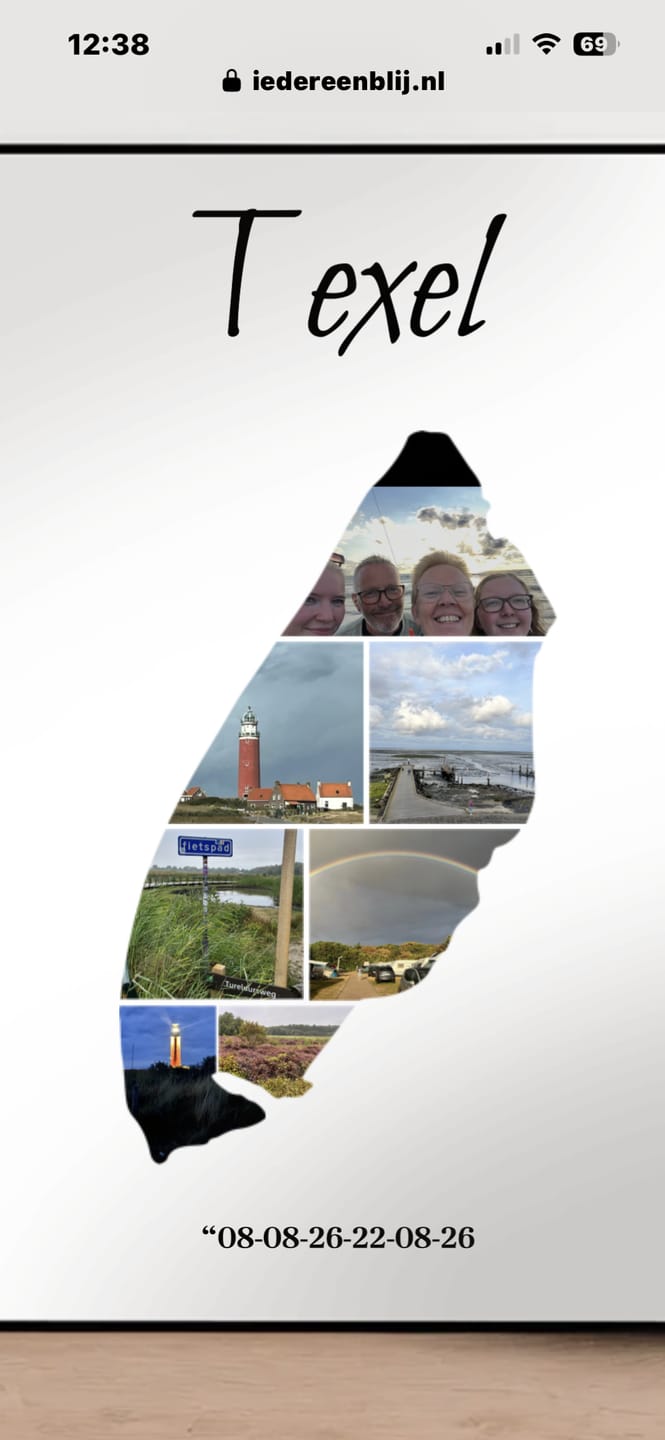 Customer photo review of Gepersonaliseerde reisposter - Foto collage in vorm van continent of land