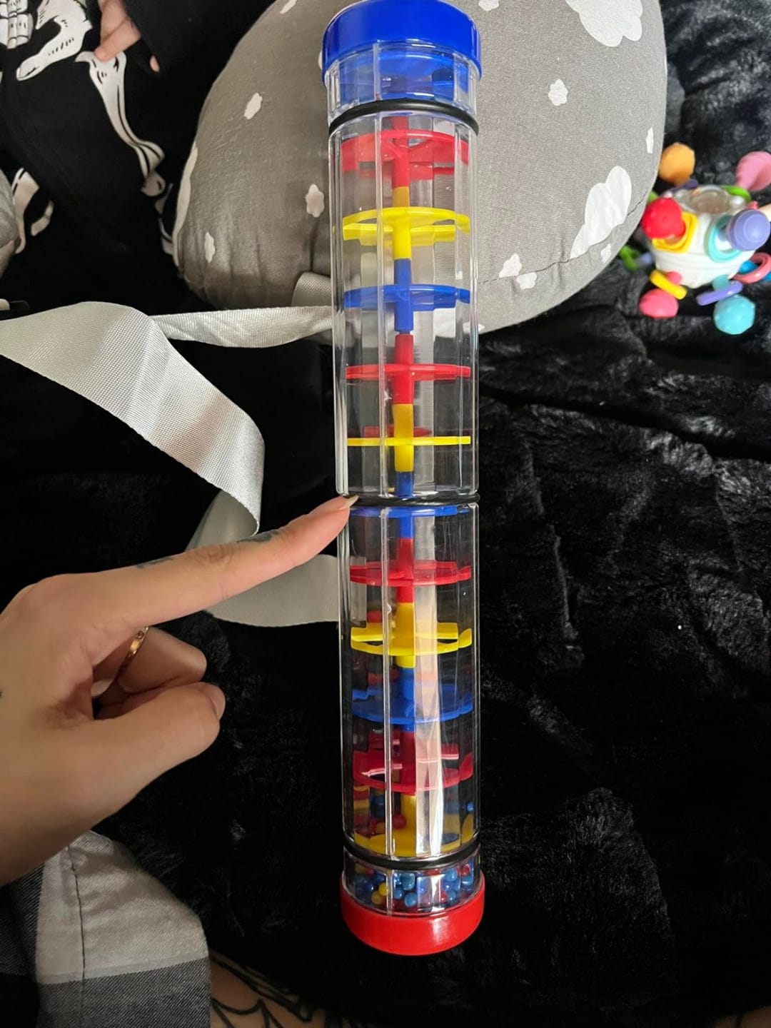 Customer photo review of Regenstab Sensorspielzeug Kinder | Beruhigendes Klangspielzeug Sensorik Kleinkind