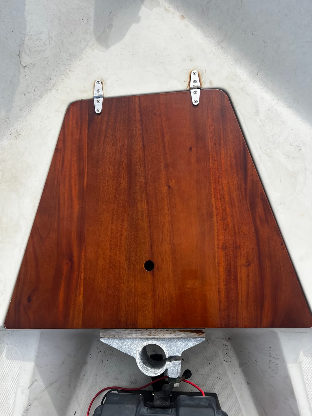 Customer photo review of Boston Whaler Mahogany Bow Hatch - Fits Classic 15' 1976 - 1999