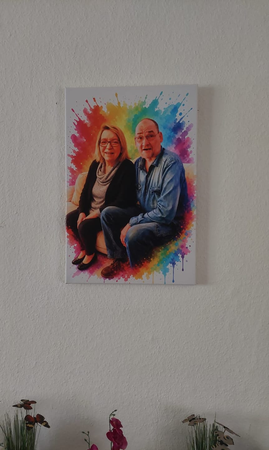 Customer photo review of Euer Foto als Kunstwerk – mit Live-Vorschau, als Poster oder Leinwand