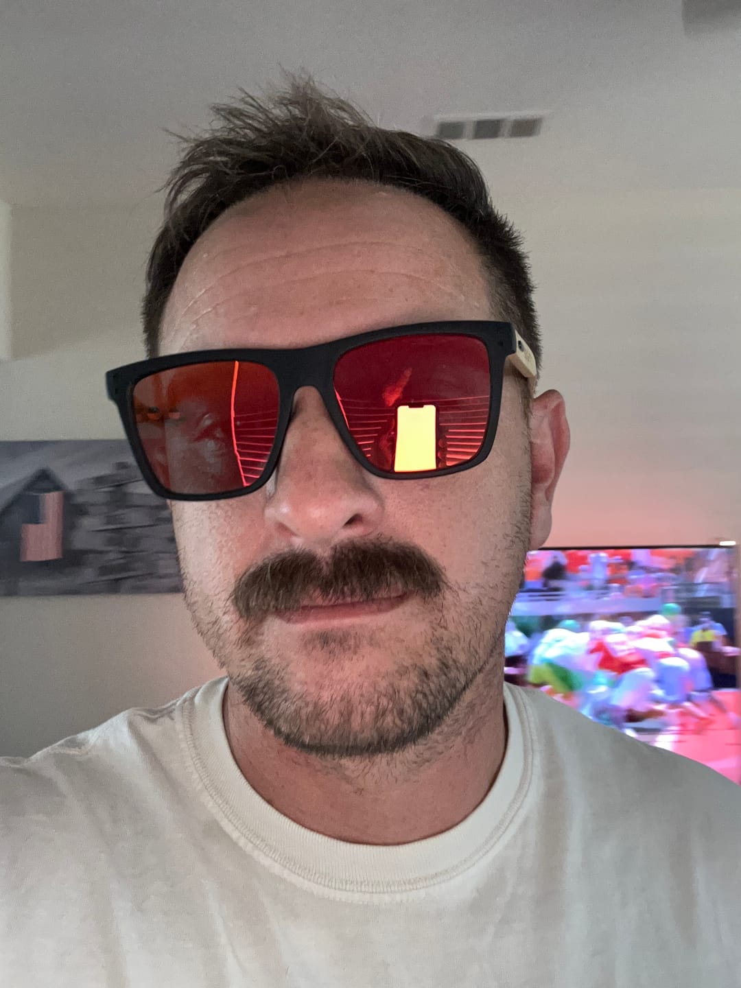 Customer photo review of 80Eighty® Polarized Bamboo Sunglasses - Red
