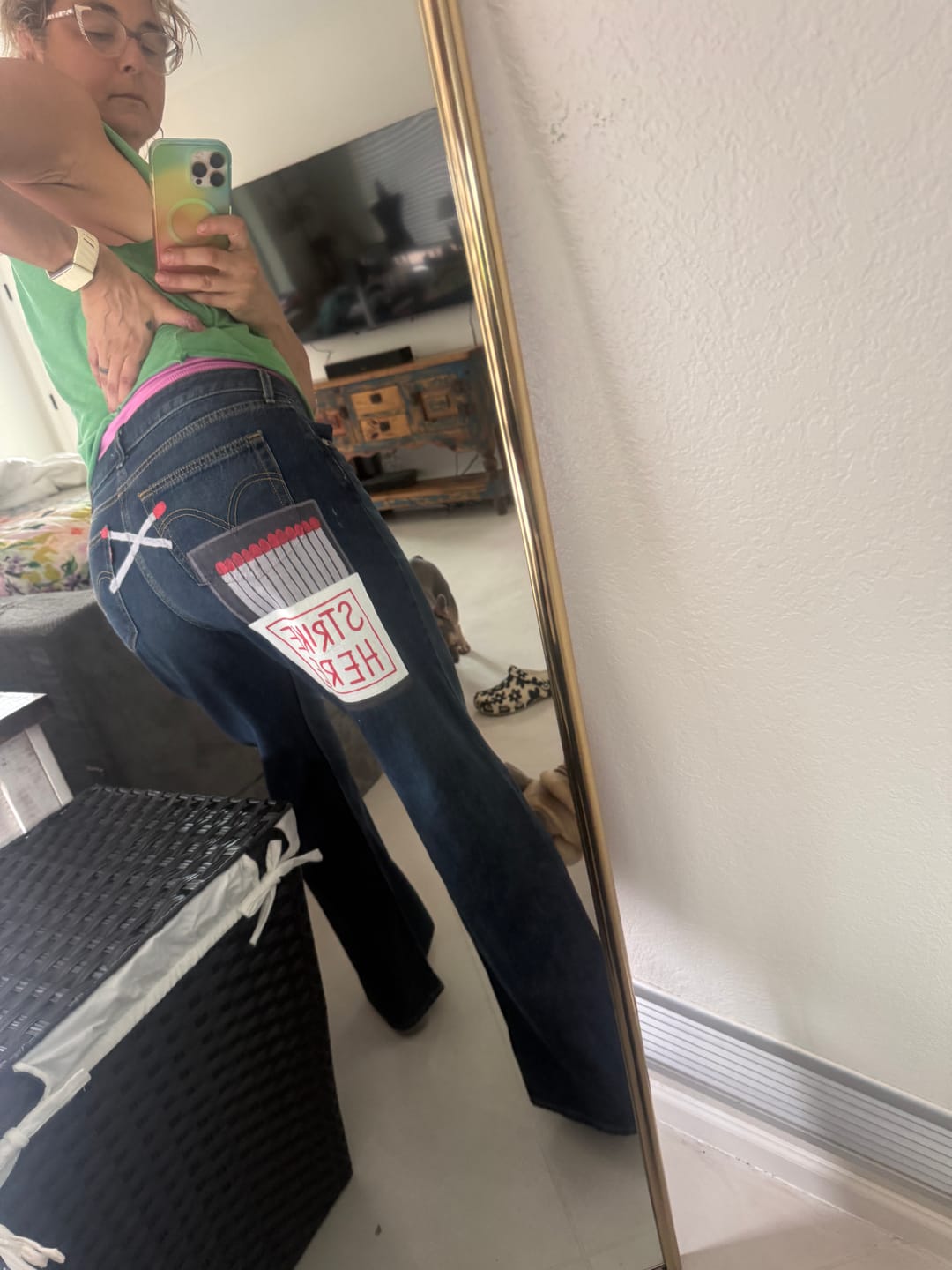 Customer photo review of 'Matchbox' Painted Levi's Jeans