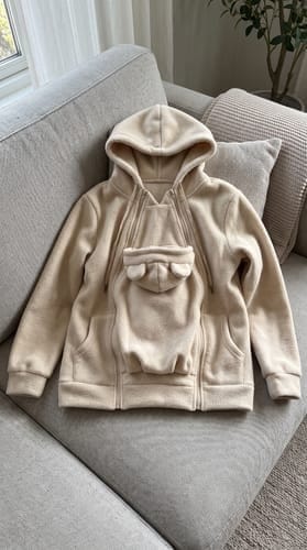 Customer photo review of MamiHoodie™ 2 in 1 Baby-Carrying Sweatshirt