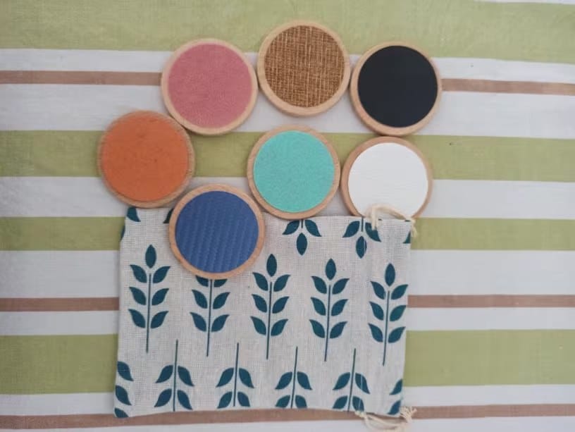 Customer photo review of Montessori Tastscheiben Sensorikspielzeug | Textur Matching Taktiles Lernspielzeug Kleinkind