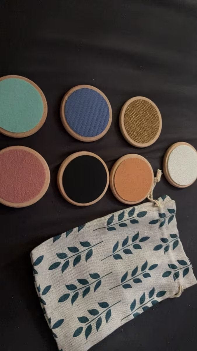 Customer photo review of Montessori Tastscheiben Sensorikspielzeug | Textur Matching Taktiles Lernspielzeug Kleinkind