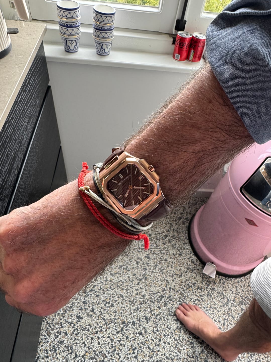 Customer photo review of Specht & Söhne SP0028A8-L Automatic CUBIC L Rose & Brown