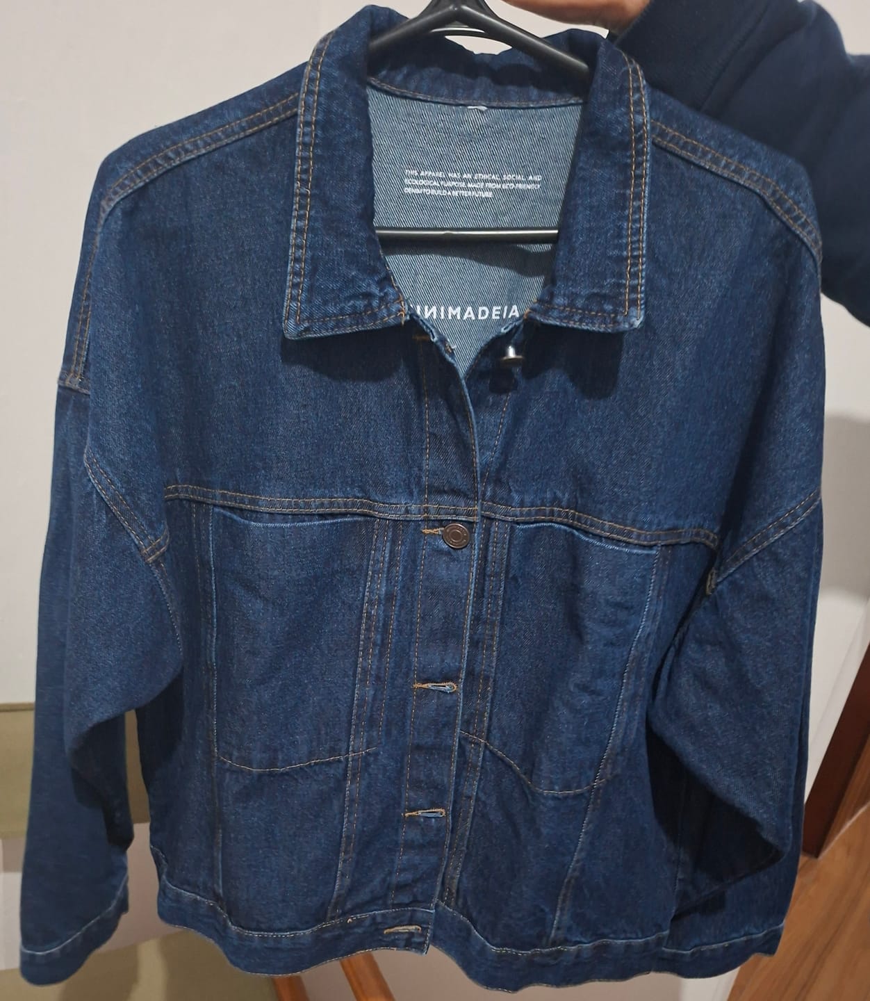 Customer photo review of Jaqueta Jeans Andiroba Azul Escuro