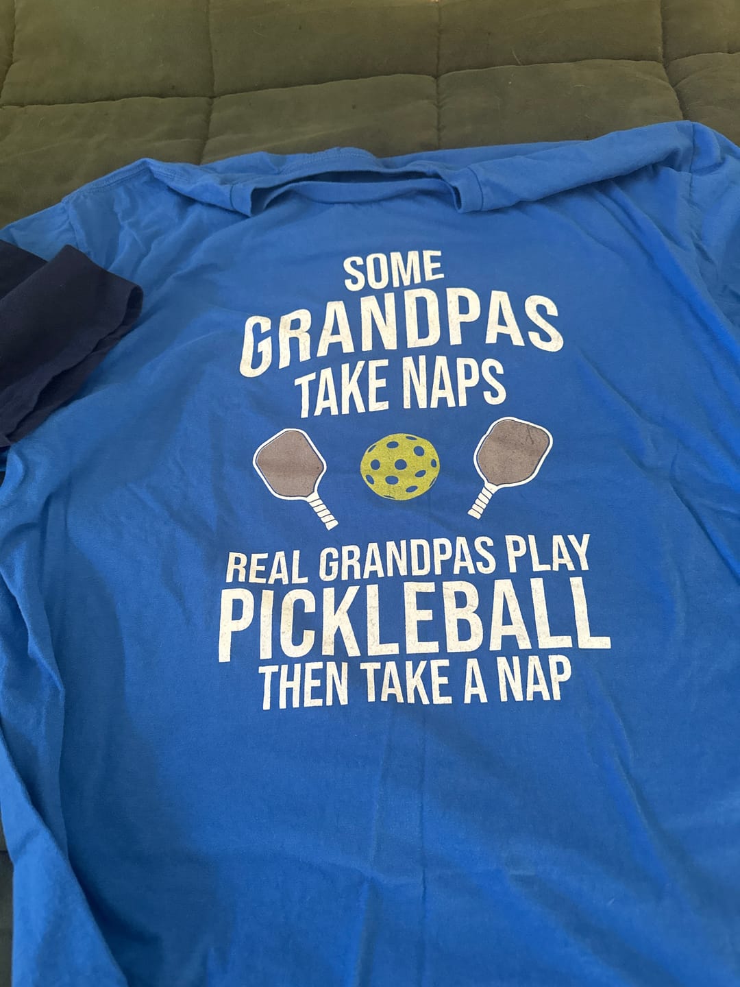 Customer photo review of Dogs & Pickleball T-Shirt