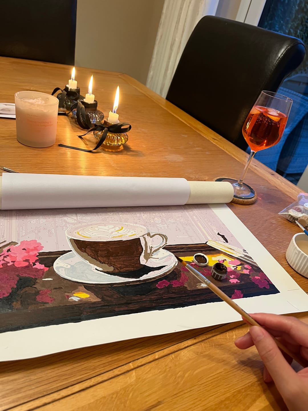 Customer photo review of Cappuccino in Paris | Paint by Numbers