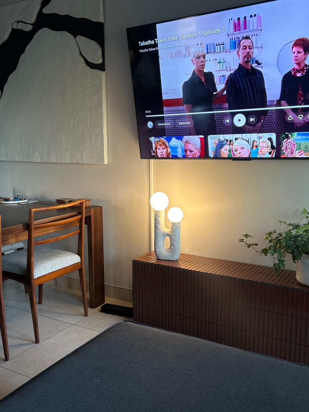 Customer photo review of San Pedro Stone Table Lamp