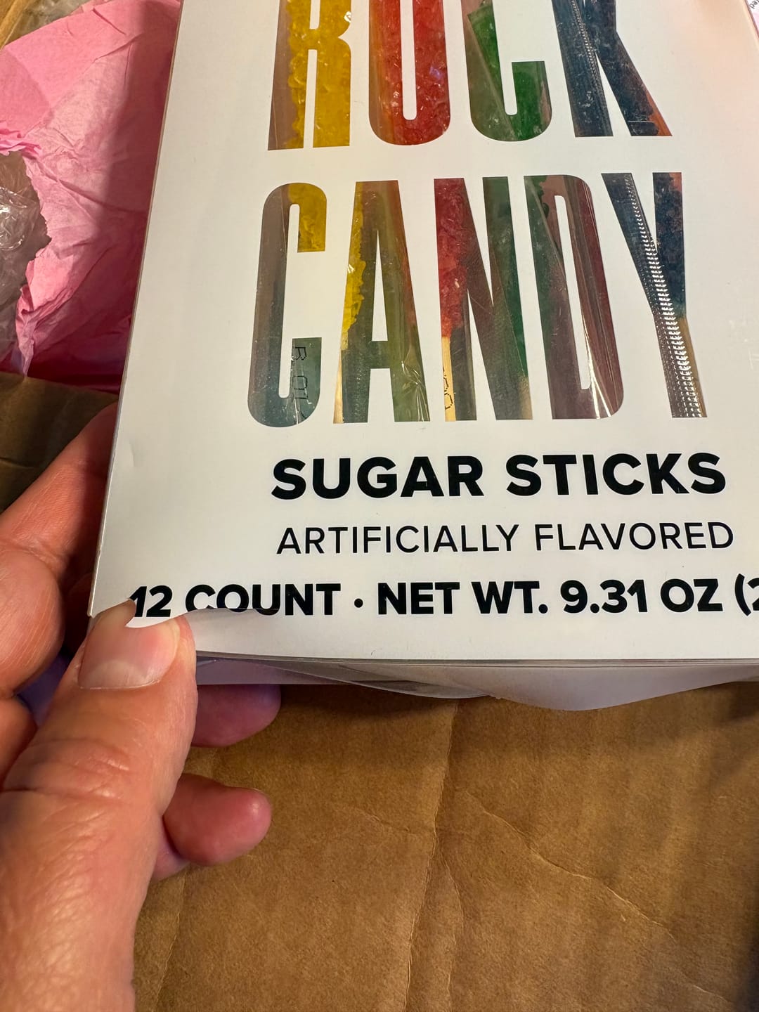 Customer photo review of Assorted Rock Candy Sticks - 12ct