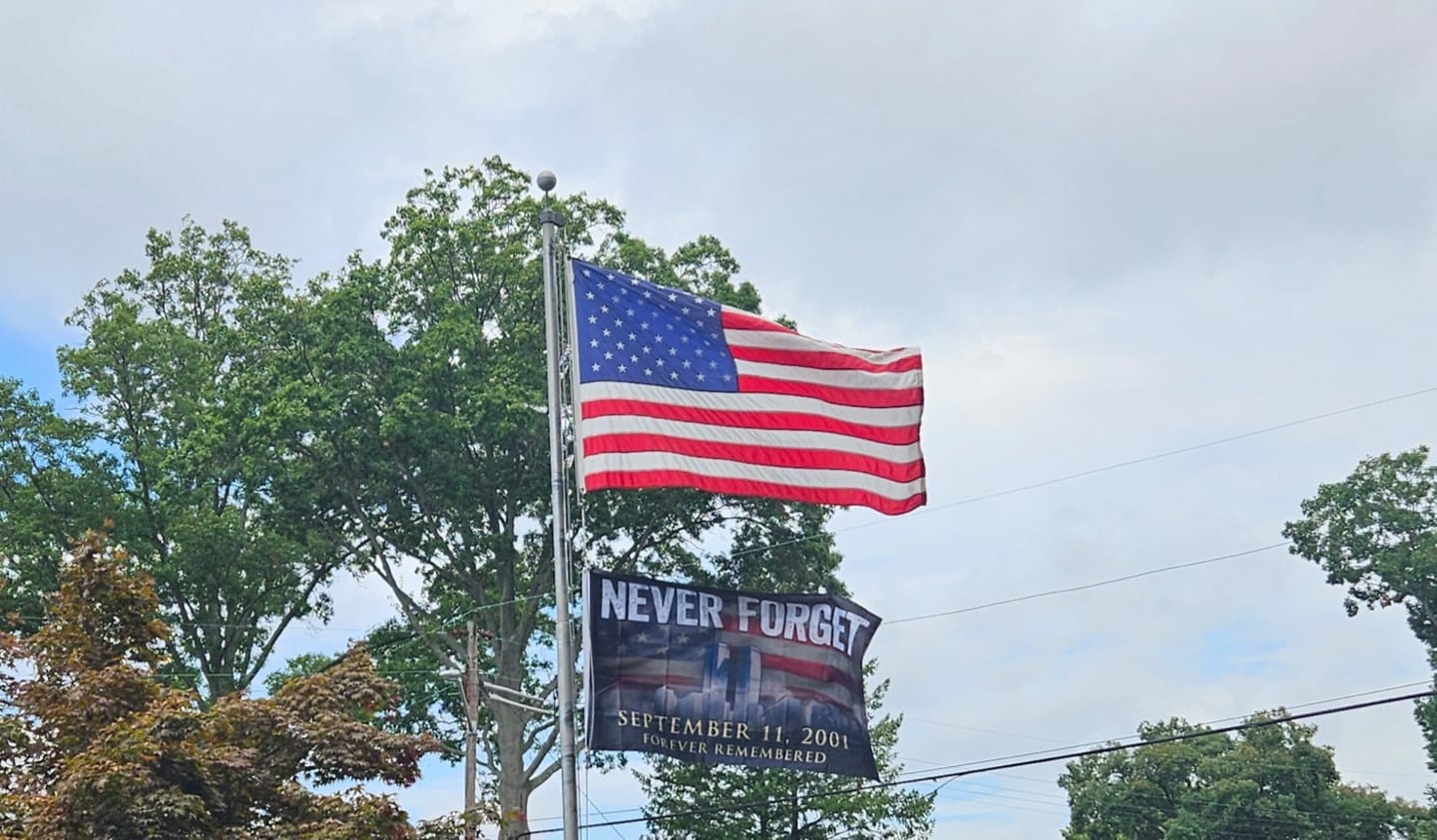 Customer photo review of Never Forget - Forever Remembered Flag