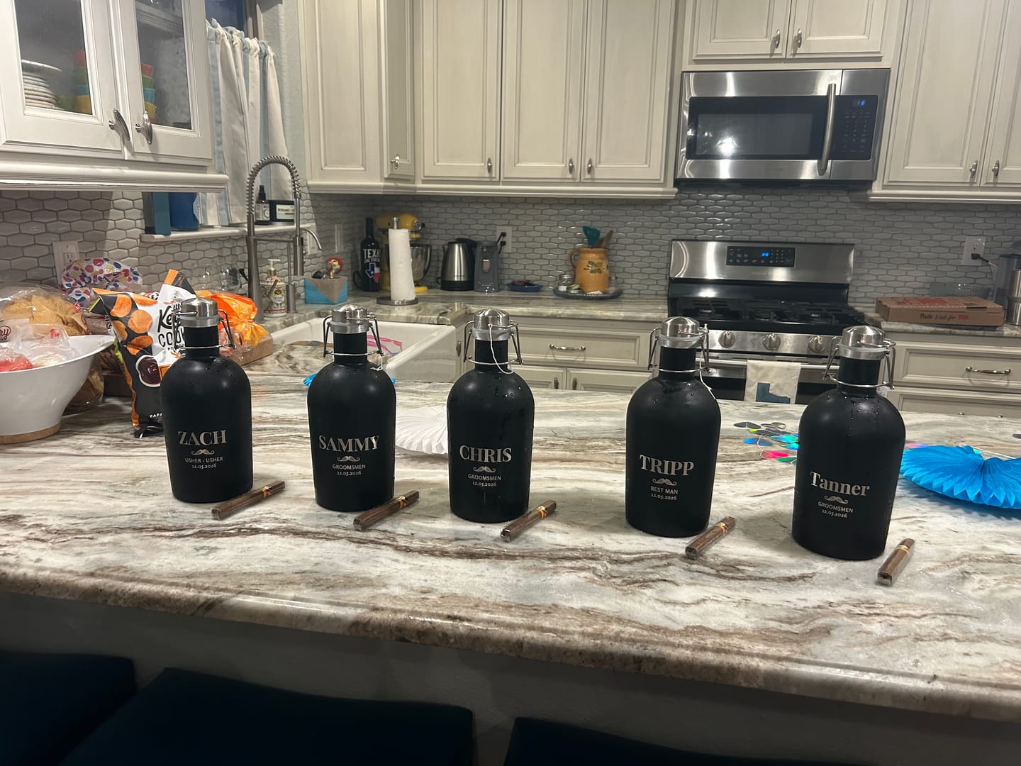 Customer photo review of Personalised Insulated Beer Tank Growler 2L