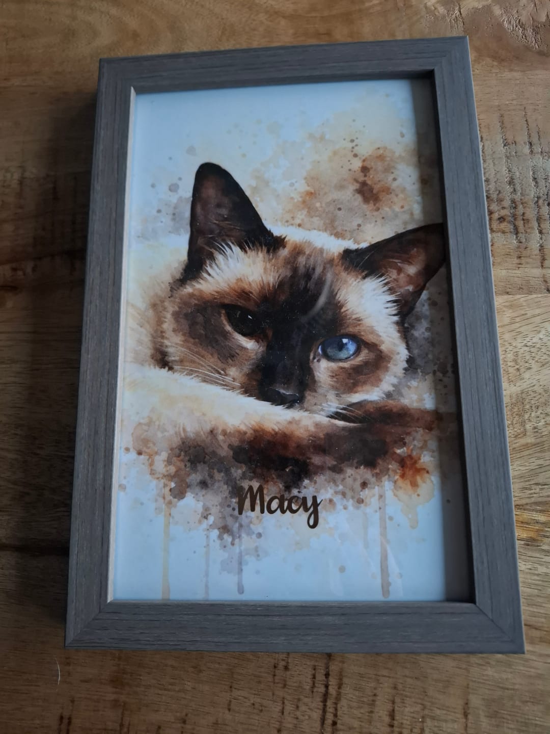 Customer photo review of Realistisch Aquarelportret - Gepersonaliseerde Poster
