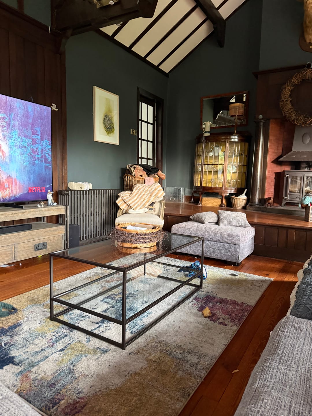 Customer photo review of Aria Glass Metal Coffee Table - Dark Bronze