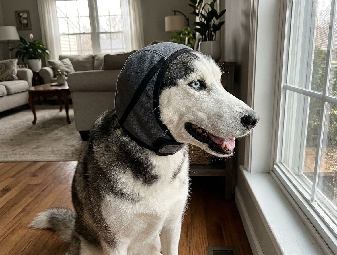 Customer photo review of Orejeras Calmantes para Perros