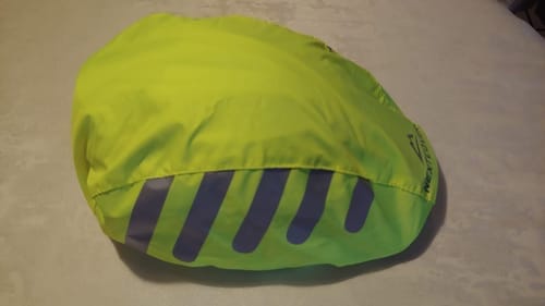 Customer photo review of Fahrradhelm Regenschutz - wasserdicht & reflektierend