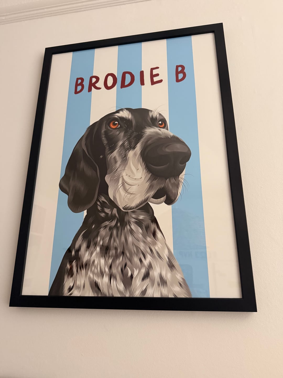 Customer photo review of Stripy | Custom Pet Portrait