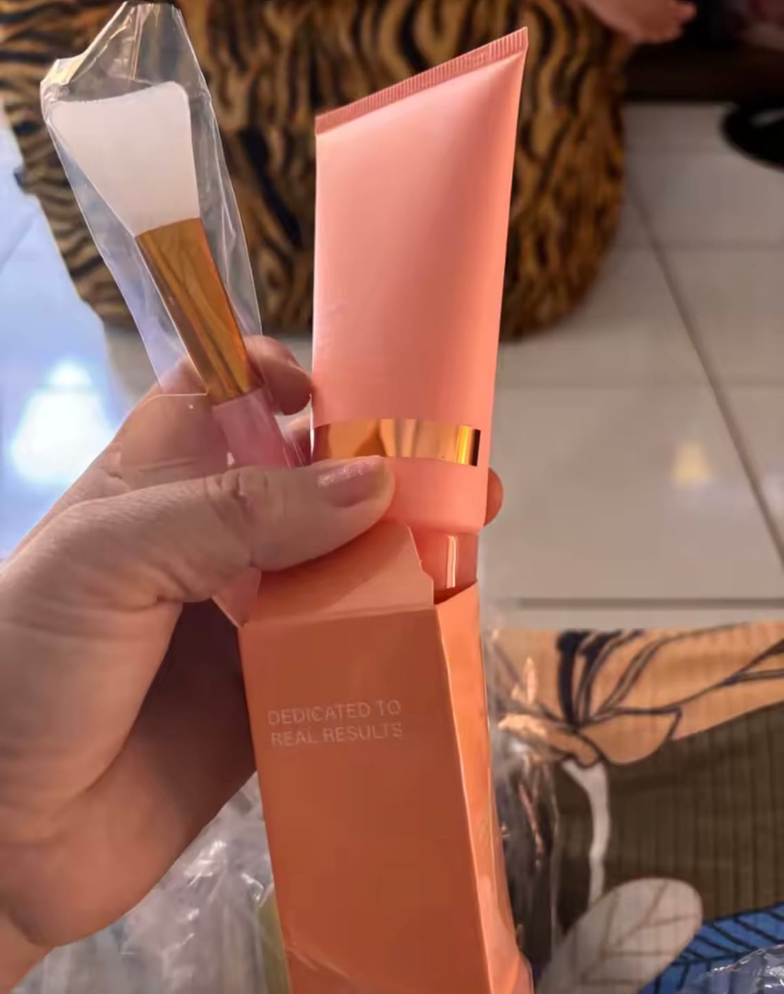 Customer photo review of Collagen Night Wrapping Mask