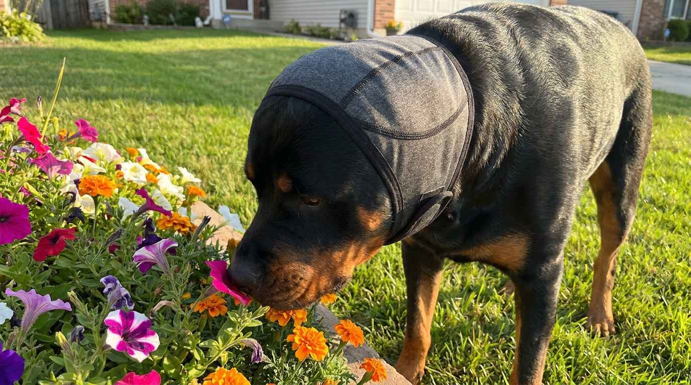 Customer photo review of Orejeras Calmantes para Perros