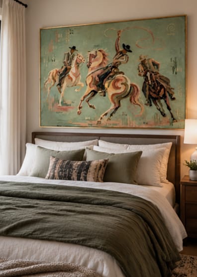 Customer photo review of Sage Stampede-Three Cowboy Riders Painting