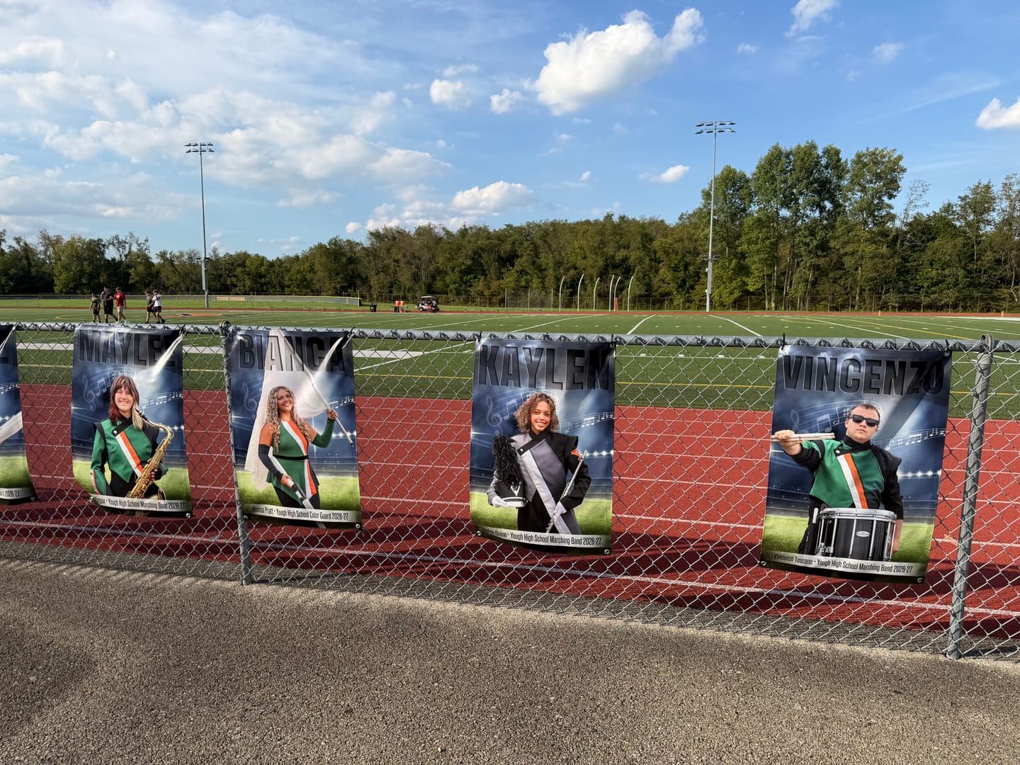 Customer photo review of Custom Sports Banner - Stormy Lights Marching Band