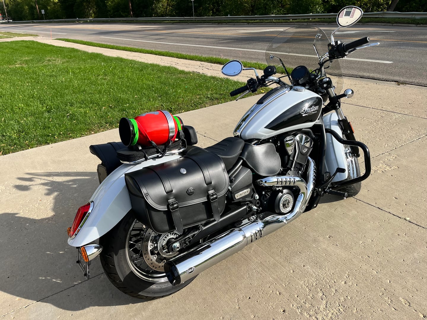 Customer photo review of 30L - Kronan Large 2025+ Indian Scout Classic Leather Motorcycle Saddlebags