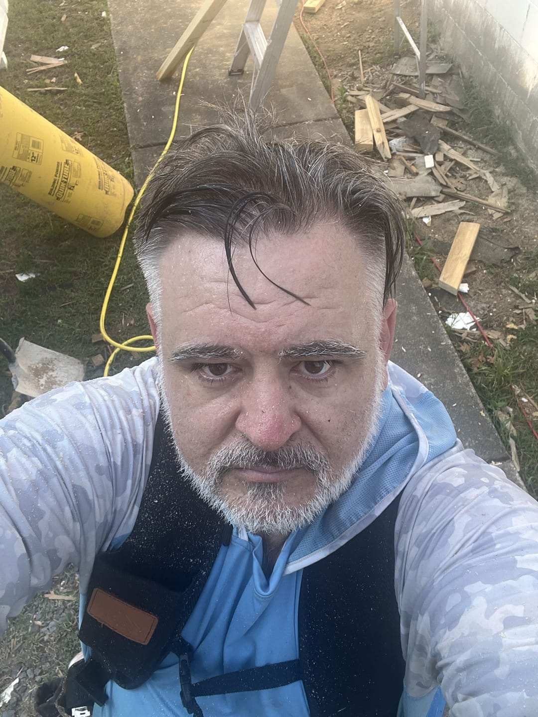 Customer photo review of Perkins Builder Brothers Essential Tool Belt Suspenders - One Size
