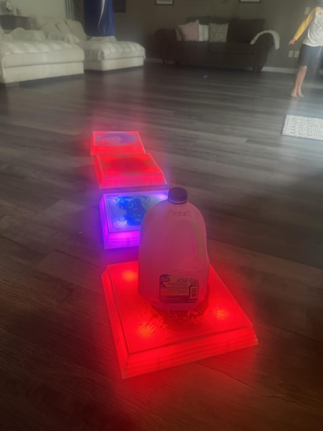 Customer photo review of LED Sensory Trail Sets – Liquid Stepping Stones & Balance Beams
