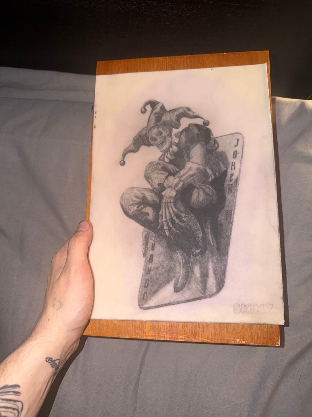Customer photo review of Tattoo Practice Skin | Size Medium A4 | Ben Fisher Pack of 10