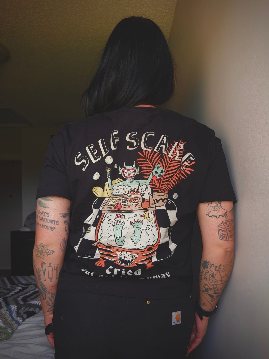 Customer photo review of Self Scare T-Shirt