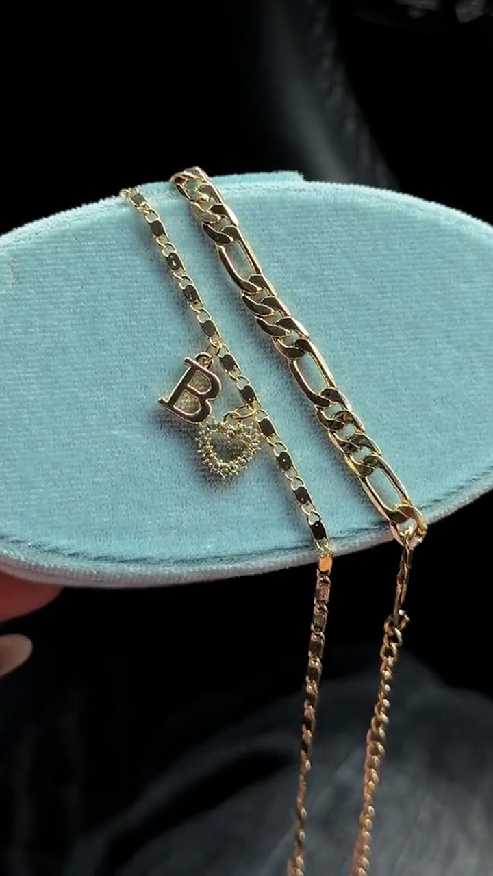 Customer photo review of Initial Heart Anklet