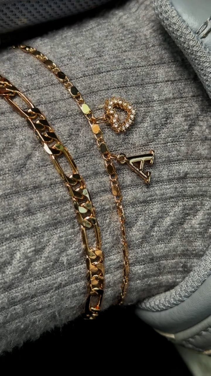 Customer photo review of Initial Heart Anklet