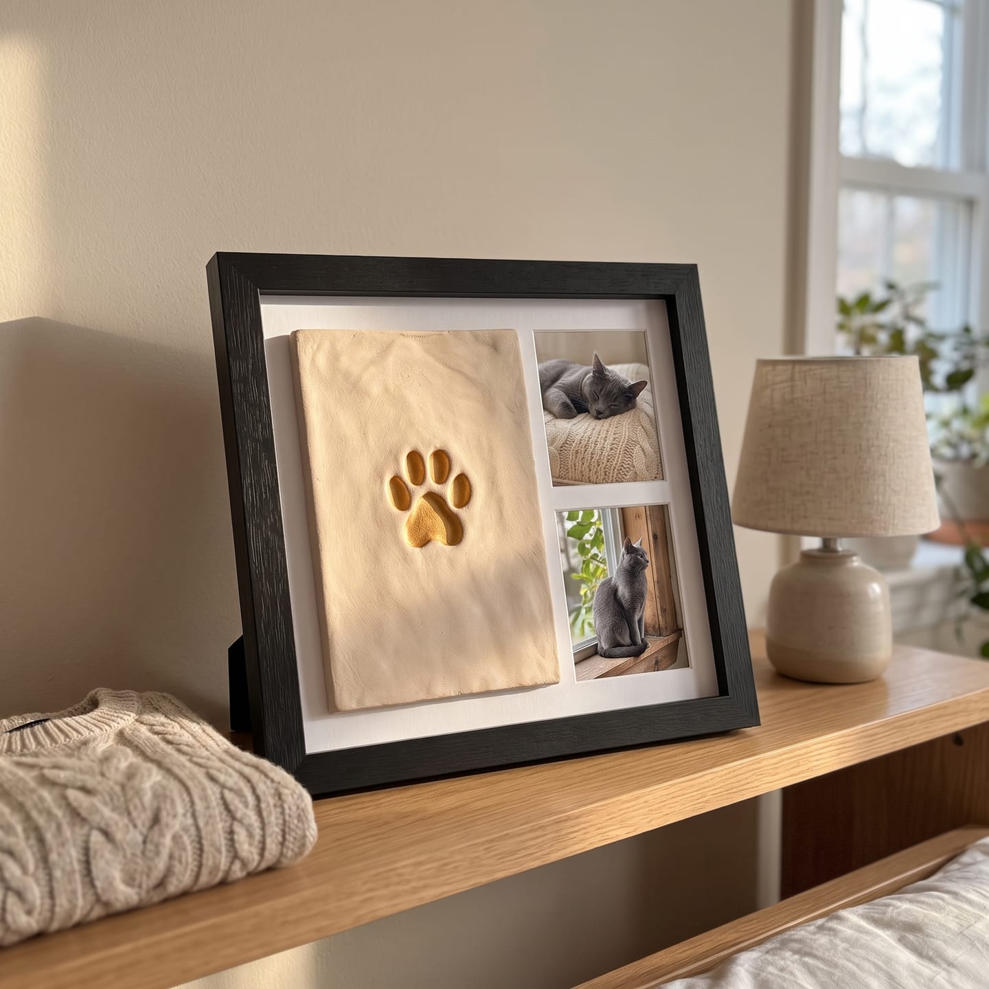 Customer photo review of Marco Huella de Gato en Arcilla