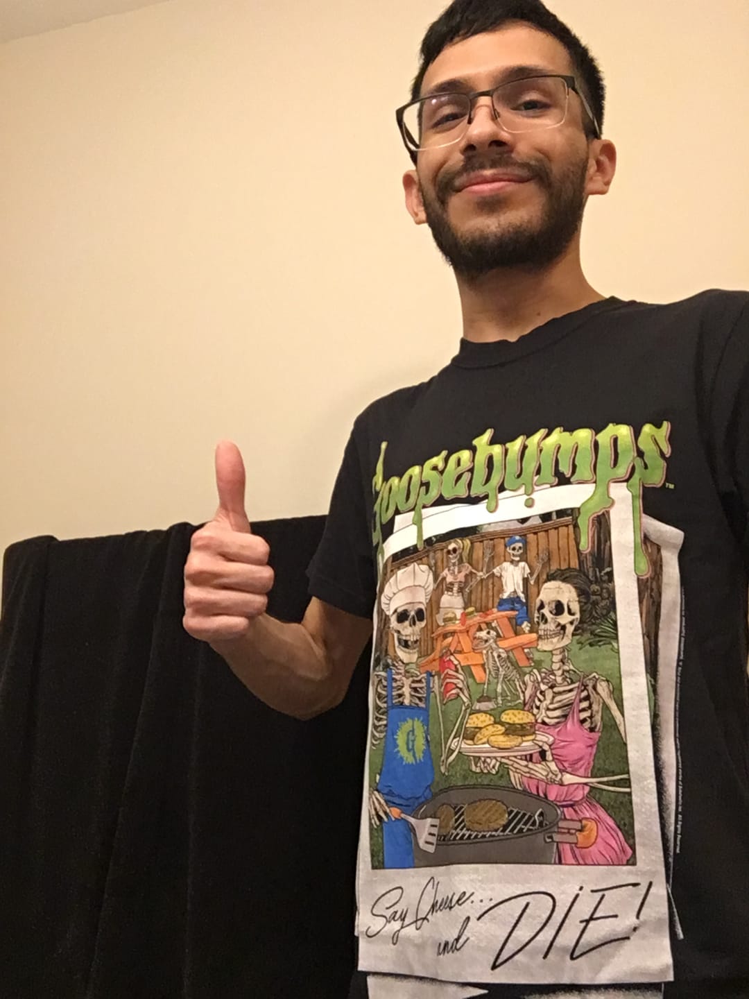Customer photo review of GOOSEBUMPS: SAY CHEESE AND DIE! - T-SHIRT