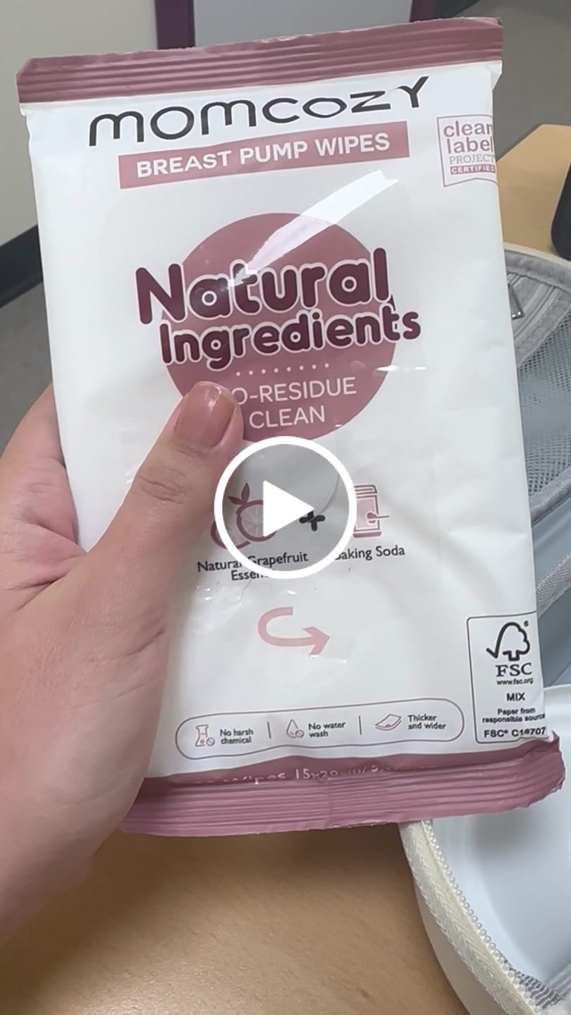 Customer video review of Momcozy Natural Breast Pump Cleaning Wipes - 30 Count