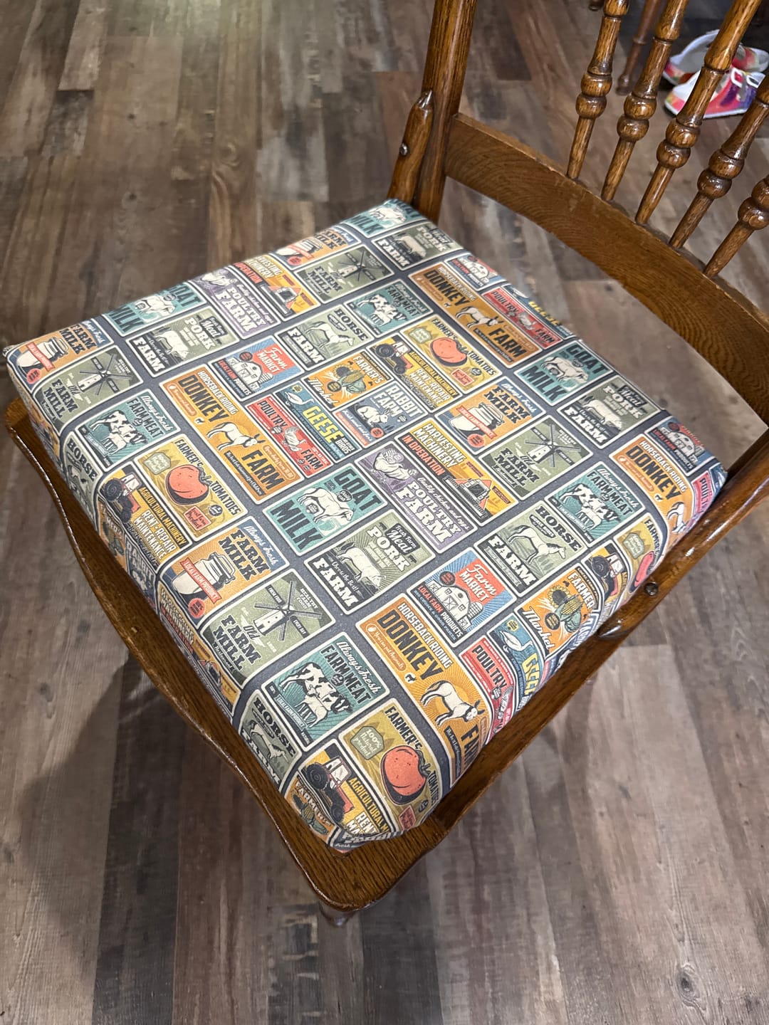 Customer photo review of Vintage Farm Poster Fabric - Multi