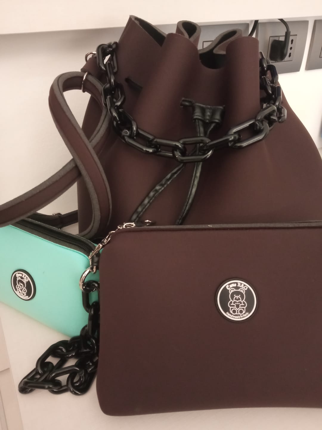 Customer photo review of TRIO | Secchiello + Pochette + Trousse